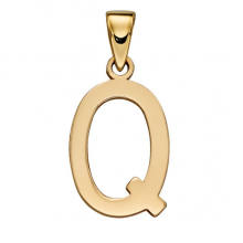 Gold Letter 'Q' Pendant 